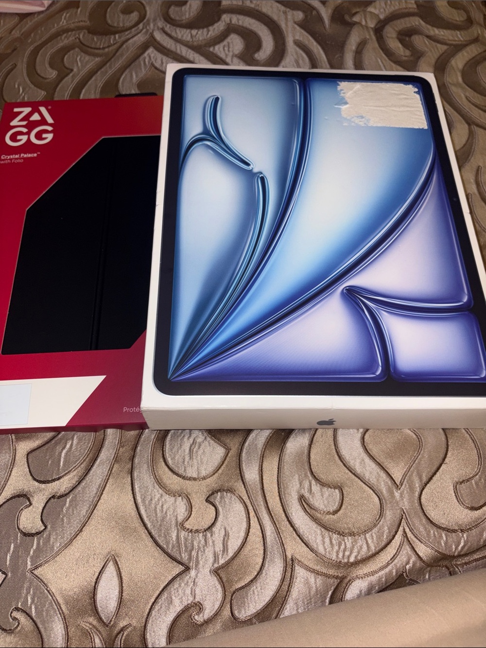Apple iPad 13” M3 WiFi 256GB Storage Blue with Zagg Black Protective Cover NSIB